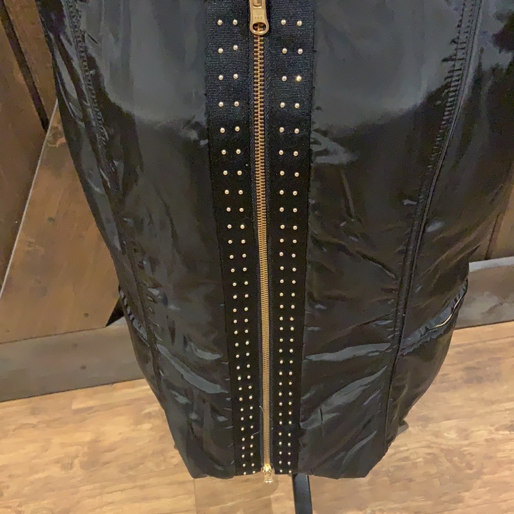 Spanner black with leopard print inside liner vest - Picture 3 of 10